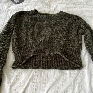 rue21 Cropped Sweater- Green